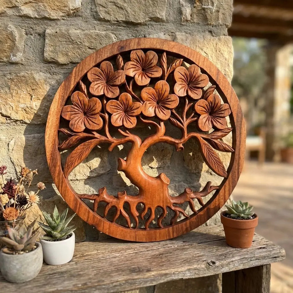 Panneaux décoratifs en bois sculptés