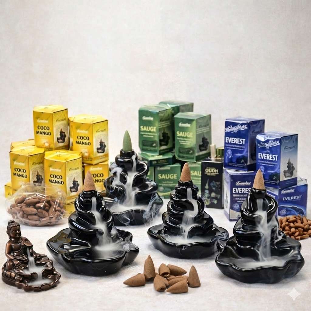 Encens à reflux et brûleurs d'encens cascade