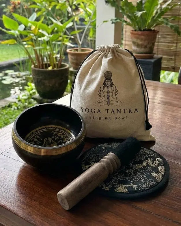 Coffret Bol Chantant Tibétain 14 cm - Yoga & Tantra Yogi | Karmic Artisan