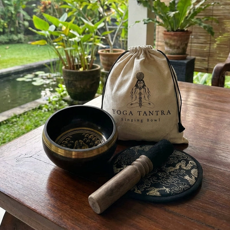 Coffret Bol Chantant Tibétain 14 cm - Yoga & Tantra Yogi | Karmic Artisan