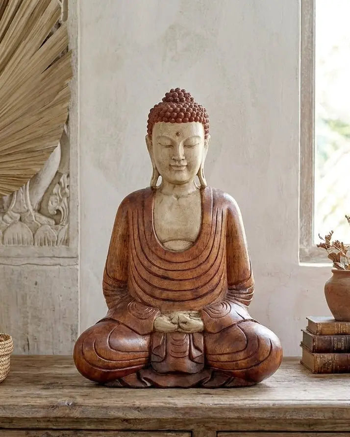 Statue de Bouddha sculptée à la main – 40 cm – Bouddha Mains vers le bas AWGifts Dropship
