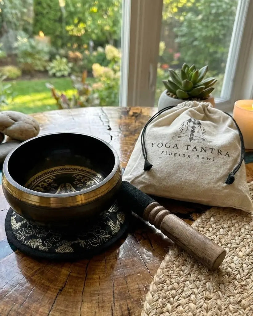 Coffret Bol Chantant Tibétain 14 cm - Yoga & Tantra Yogi | Karmic Artisan