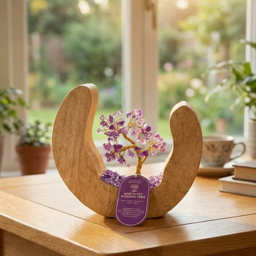 Arbre en améthyste (60 éclats) — arbre de vie décoratif en pierre naturelle