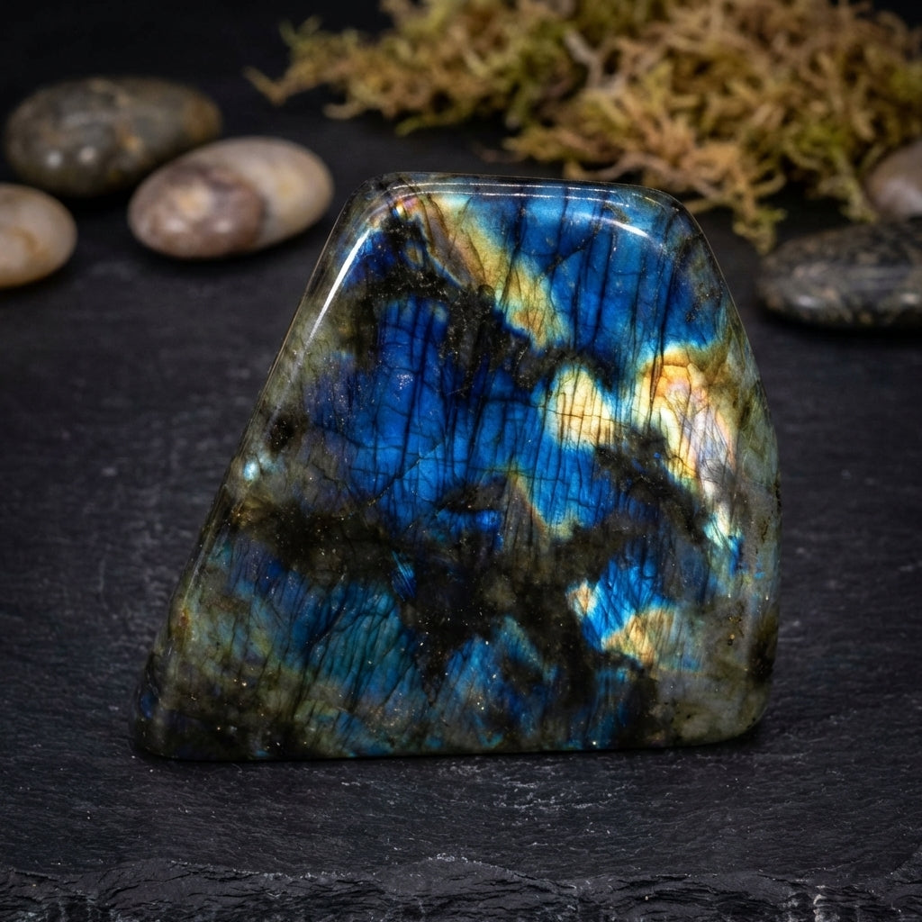 Premium Madagascar Labradorite Stone – 1 kg (XL Size)