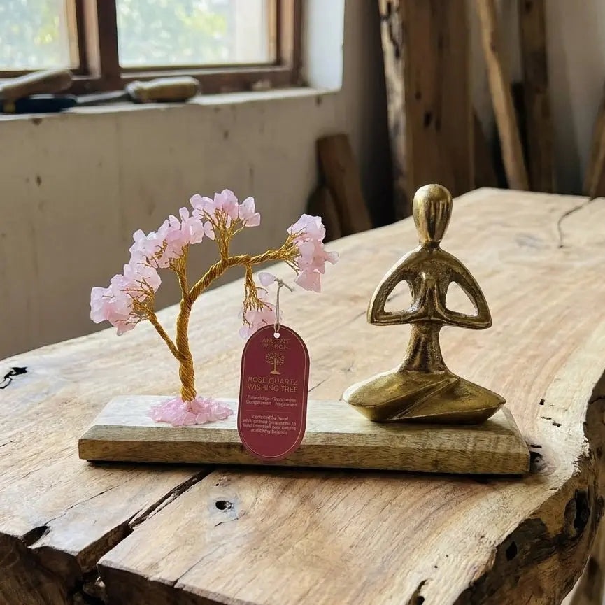 Jardin de Yoga Namasté en Quartz Rose – Arbre Incliné