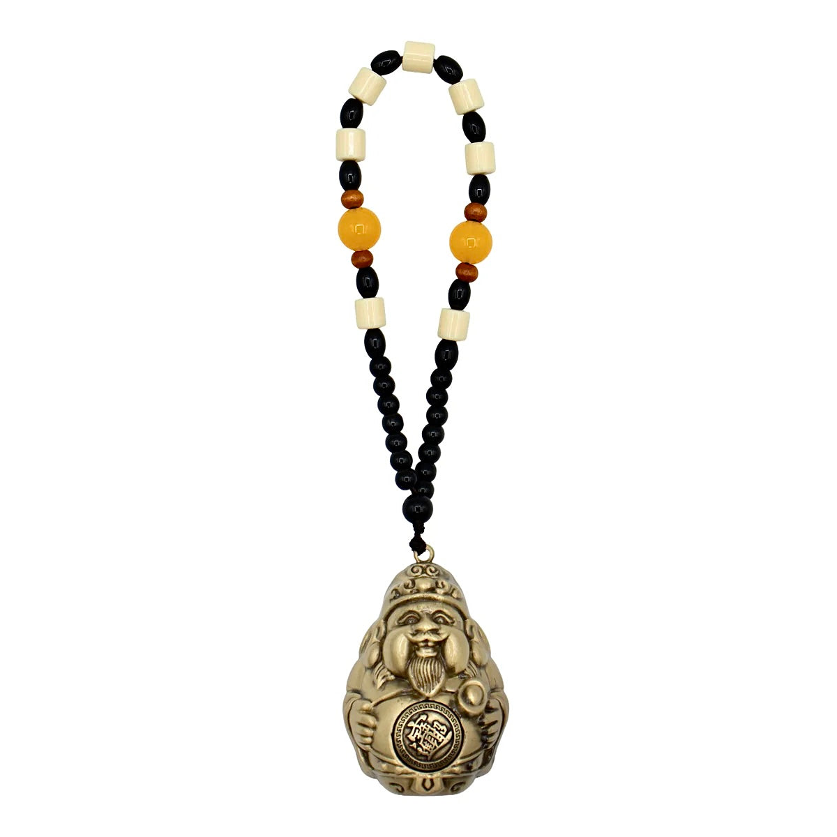 Amulette Feng Shui à Suspendre en Laiton – Dieu de la Richesse, Prospérité & Abondance
