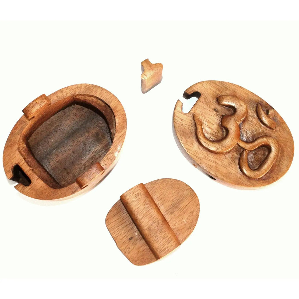 Boîte magique de Bali – Om en bois de Saman AWGifts Dropship