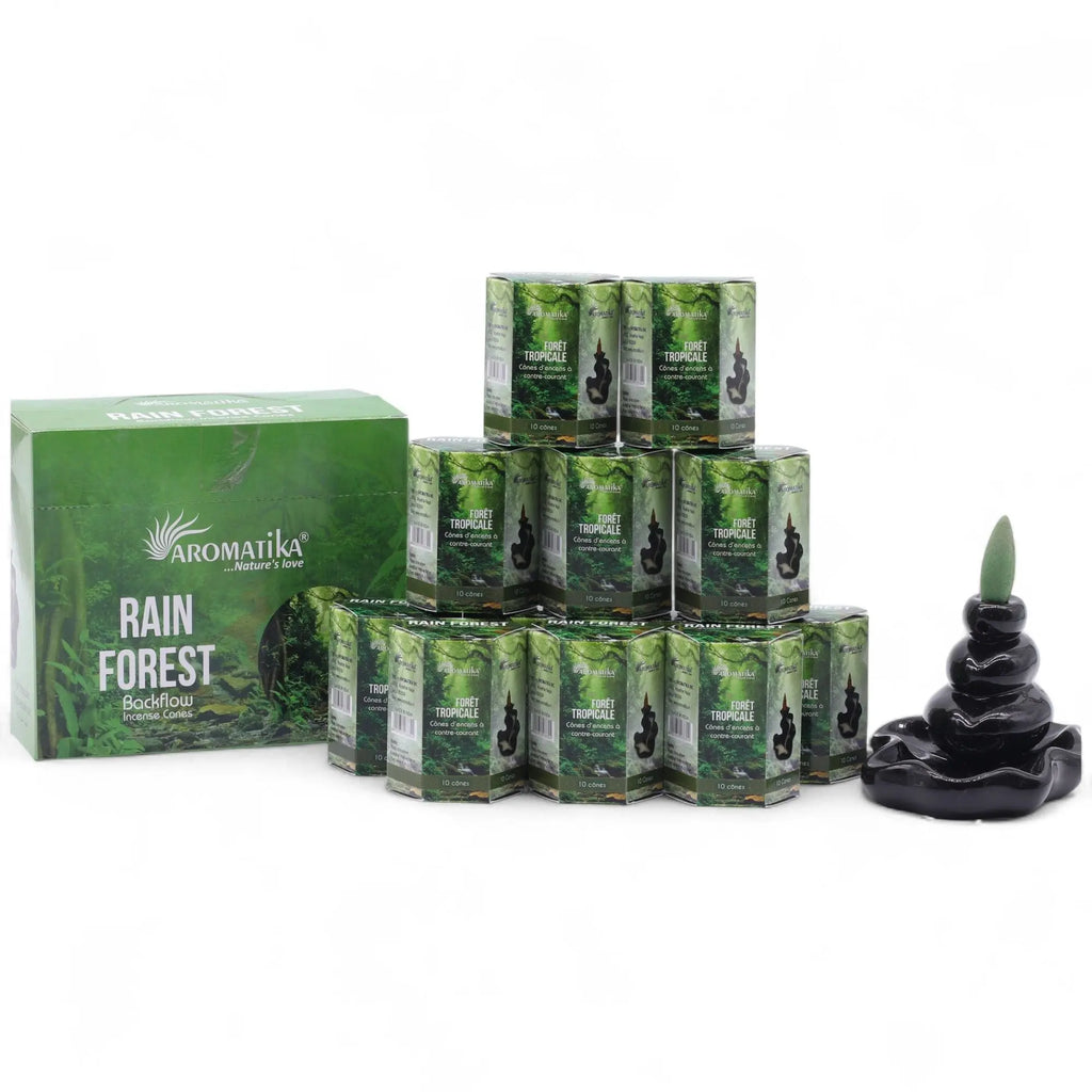 Encens à reflux Forêt tropicale – Cônes backflow pour brûleur d’encens cascade (10 pièces) AWGifts Dropship