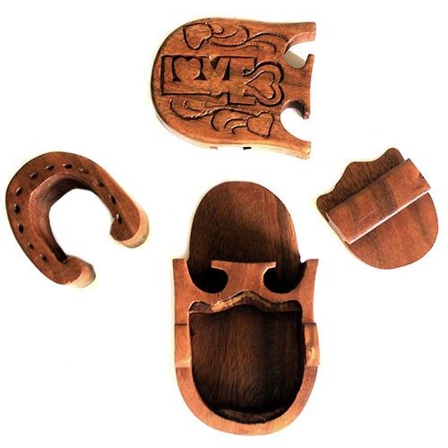 Boîte magique de Bali – Cadenas d'Amour en bois de Saman