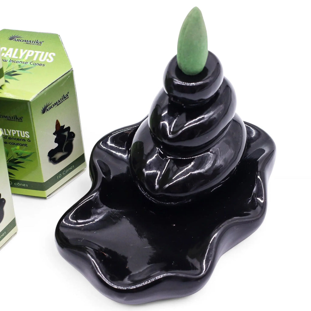 Encens à reflux Eucalyptus – Cônes backflow pour brûleur d’encens cascade (10 pièces) AWGifts Dropship