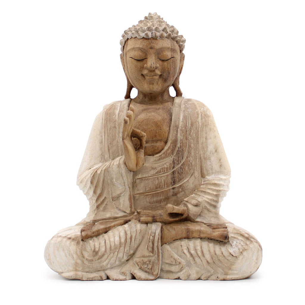 Handgeschnitzte Buddha-Statue – 30 cm – Übermittlung der Lehren