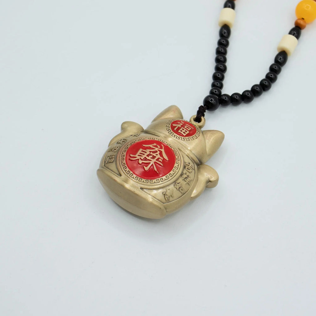 Chat Porte-Bonheur Feng Shui en Laiton à Suspendre – Chance, Prospérité et Abondance AWGifts Dropship