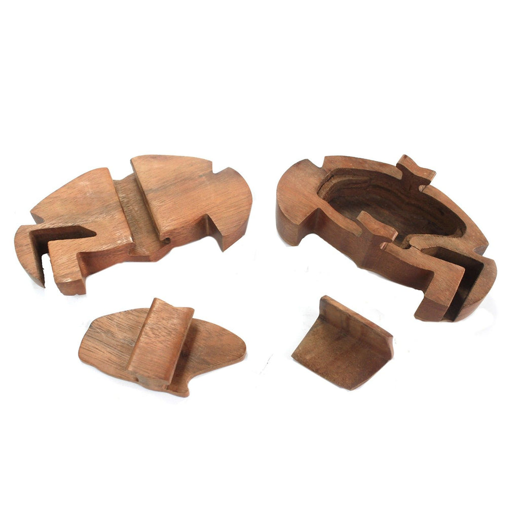 Boîte magique de Bali – Crabe de plage en bois de Saman