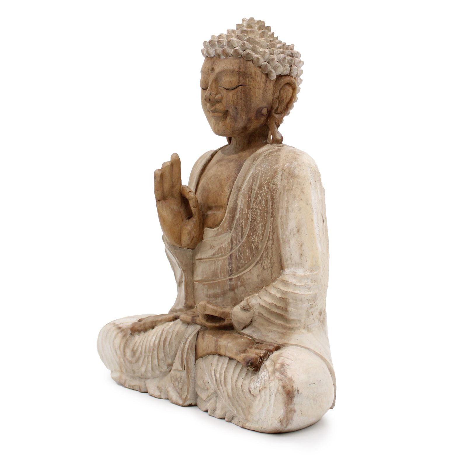 Statue de Bouddha sculptée à la main – 30 cm - Transmission des enseignements