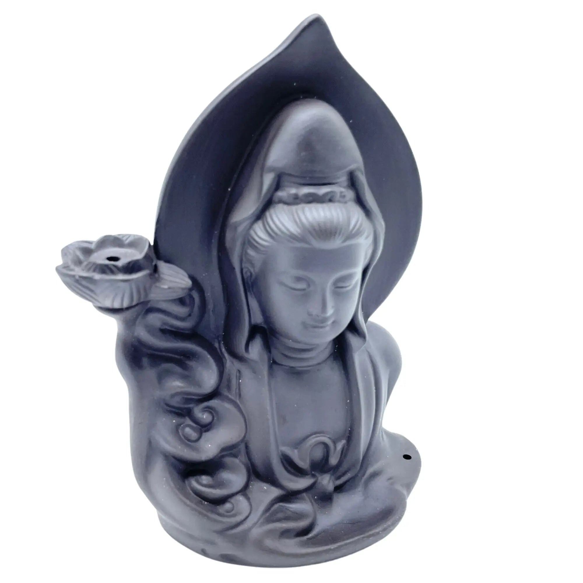 Brûleur d’encens à reflux Bouddha serein – Cascade d’encens en céramique AWGifts Dropship