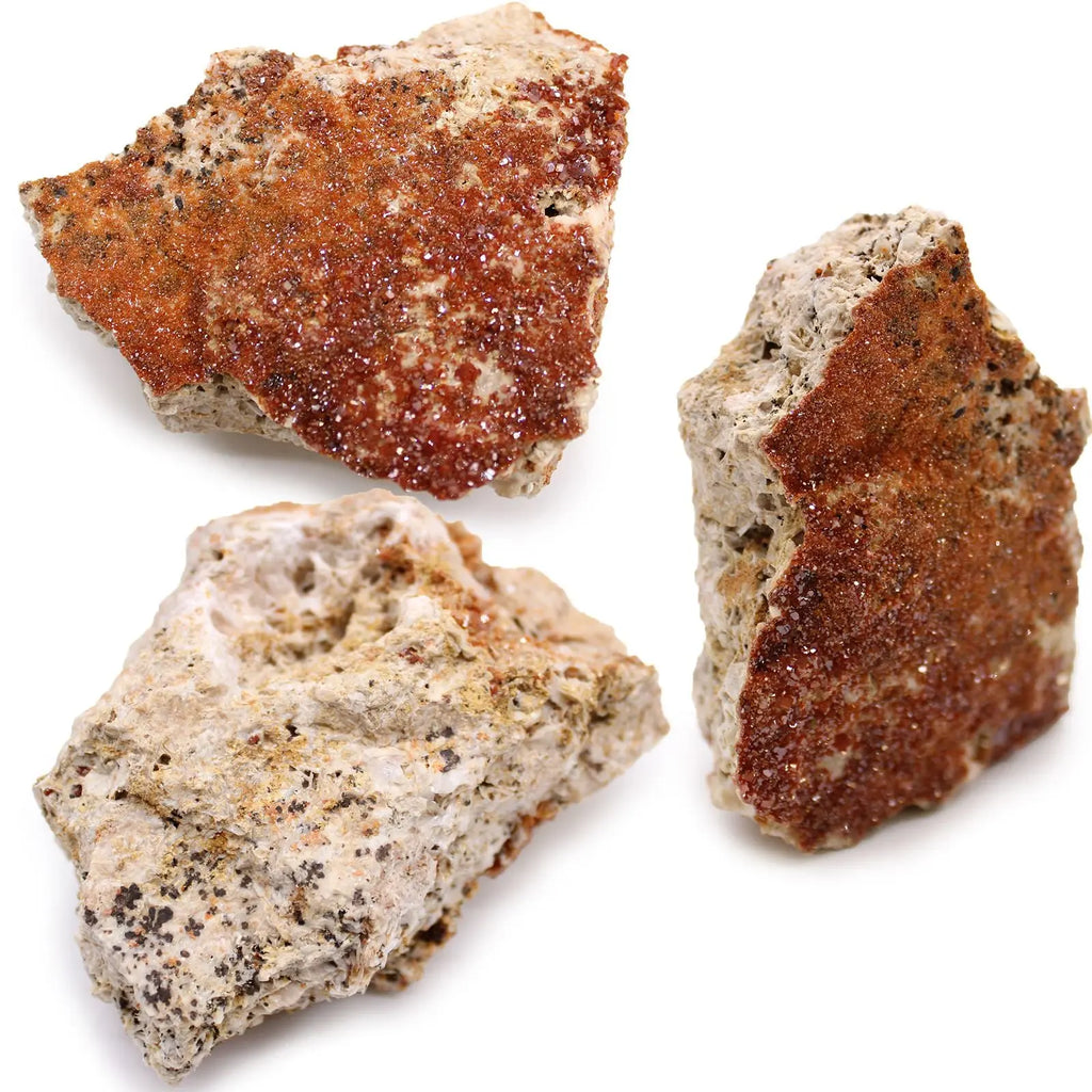 Plateau de Vanadinite Naturelle du Maroc – Environ 20 Spécimens (3 kg) AWGifts Dropship