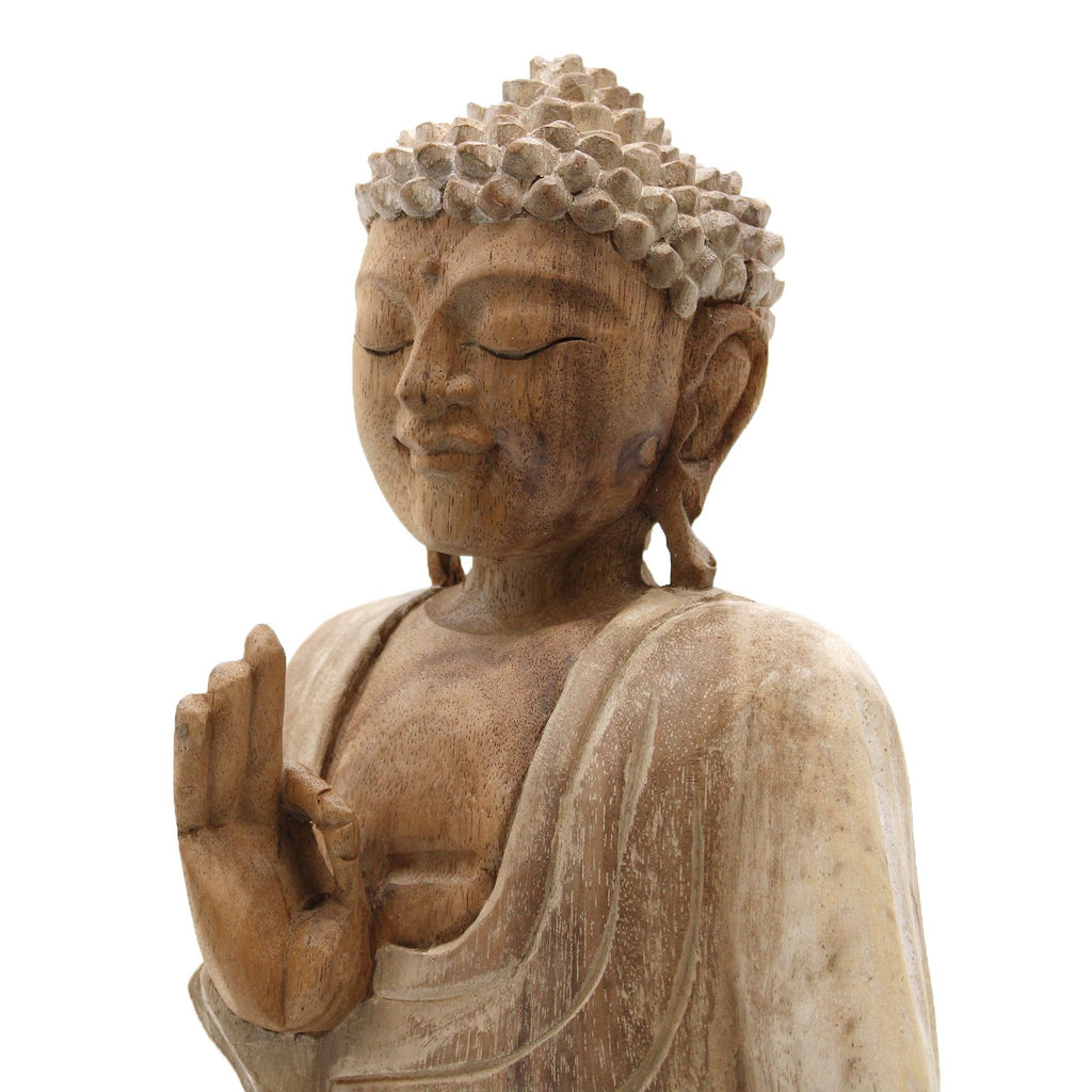 Handgeschnitzte Buddha-Statue – 30 cm – Übermittlung der Lehren