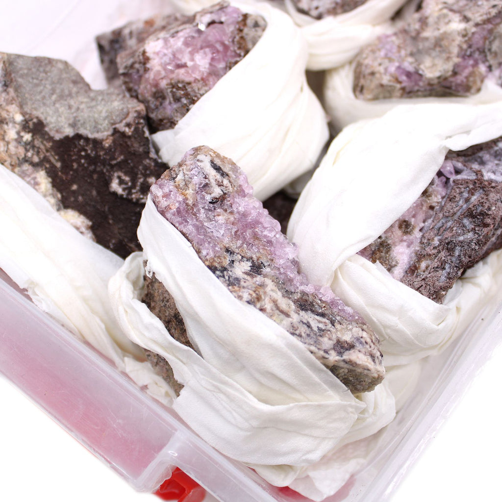 Calcite cobaltifère - Spécimens minéraux (environ 25 pièces)