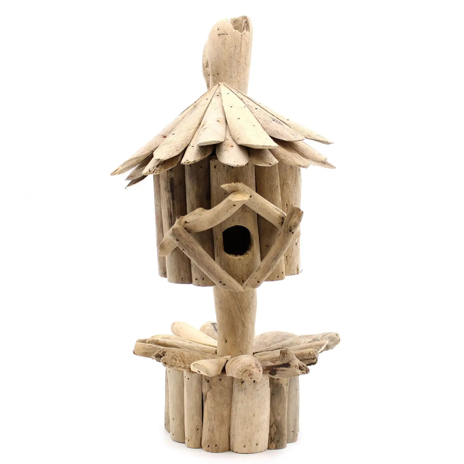Driftwood Birdbox - On Stand AWGifts Dropship