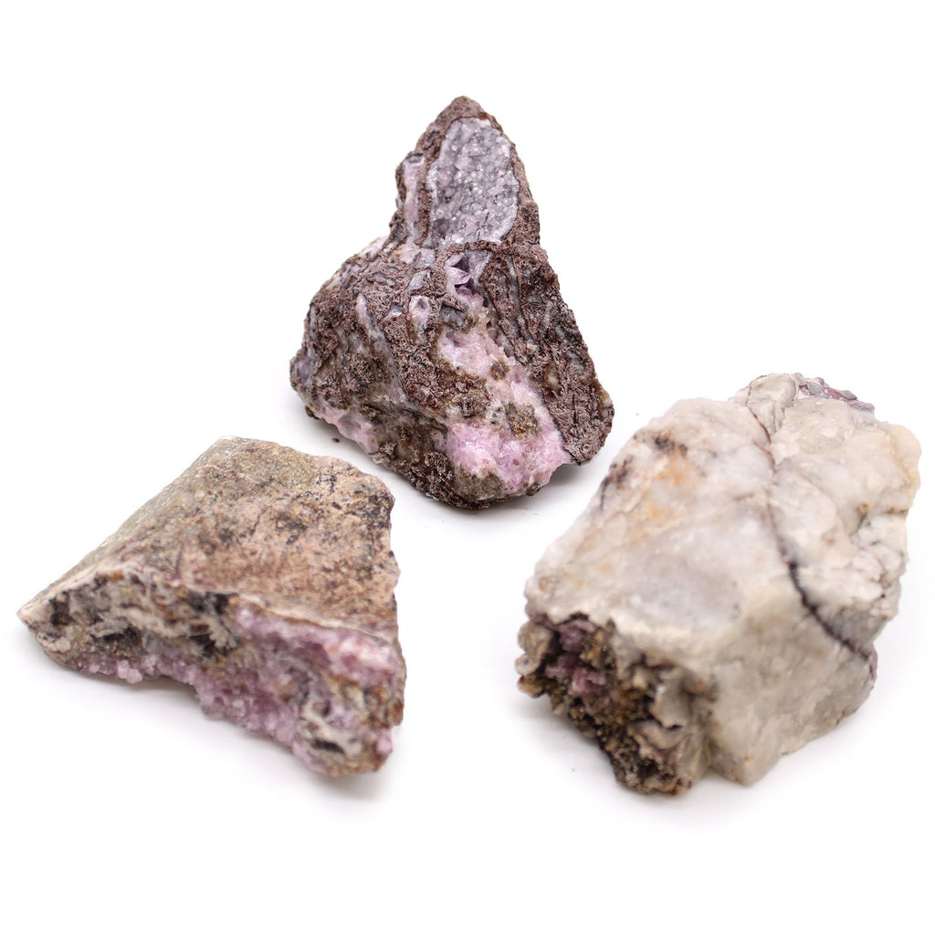 Calcite cobaltifère - Spécimens minéraux (environ 25 pièces)