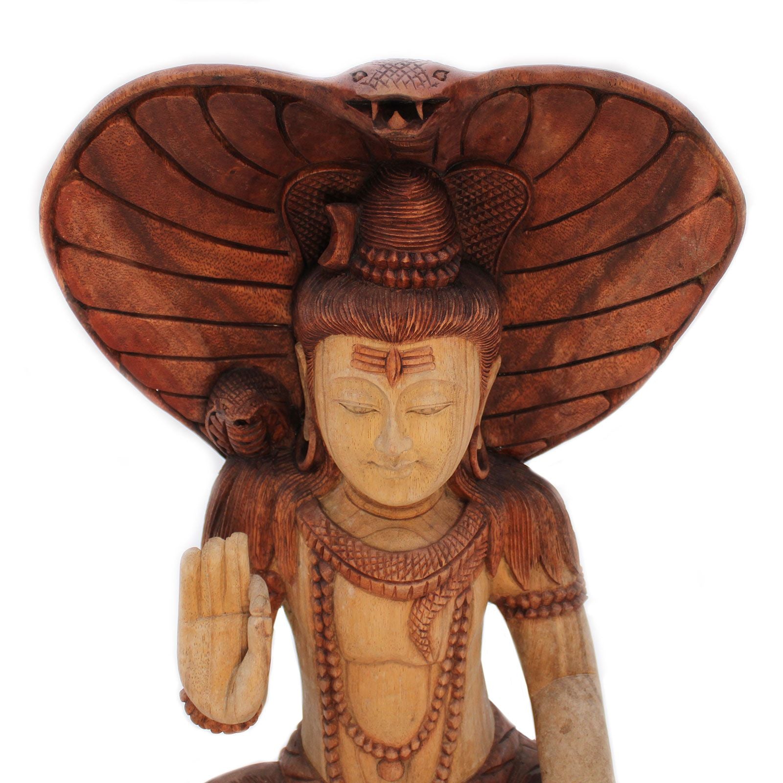 Statue de Shiva sculptée à la main – avec Cobra – 50 cm