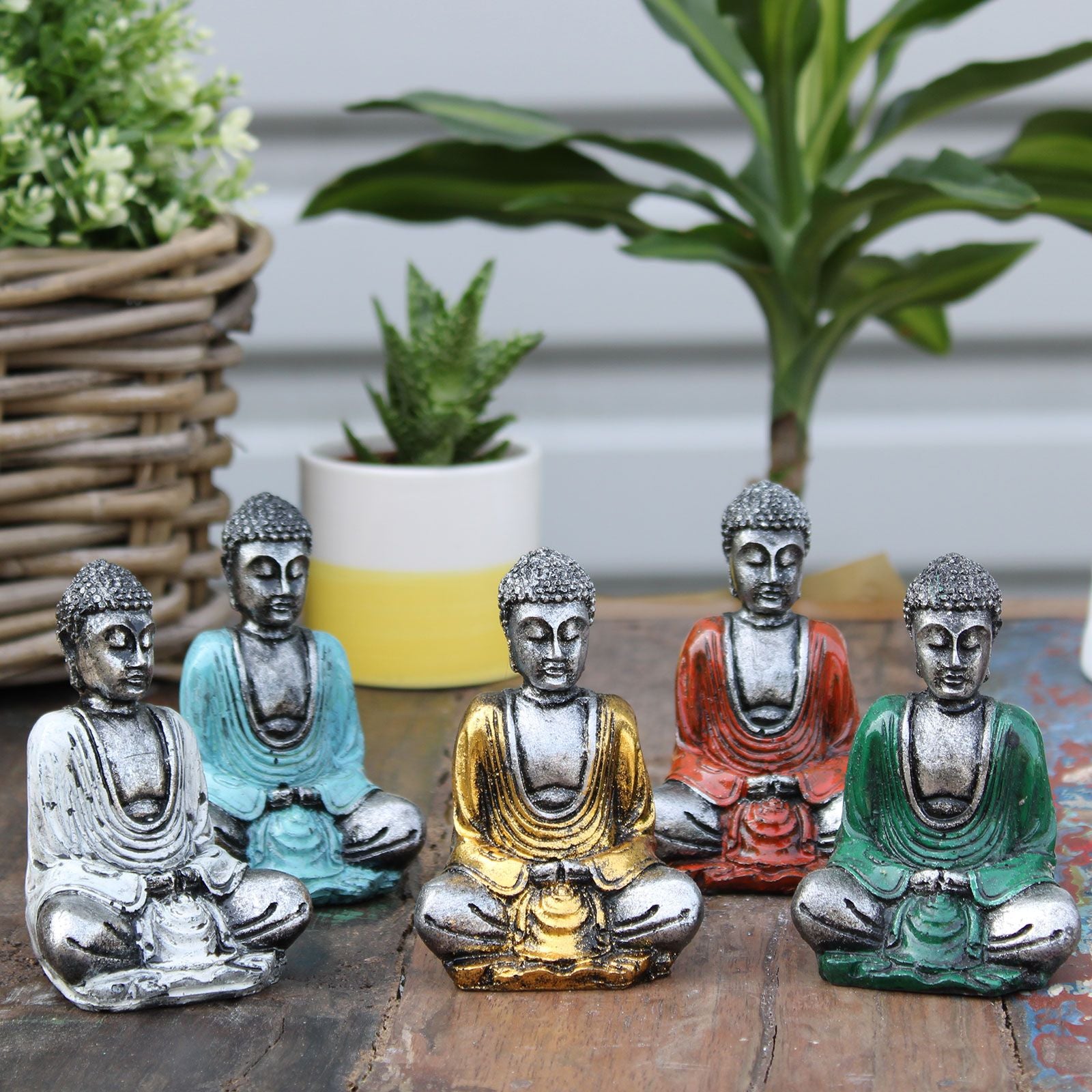 Bouddha Miniature Argenté - Couleurs Assorties