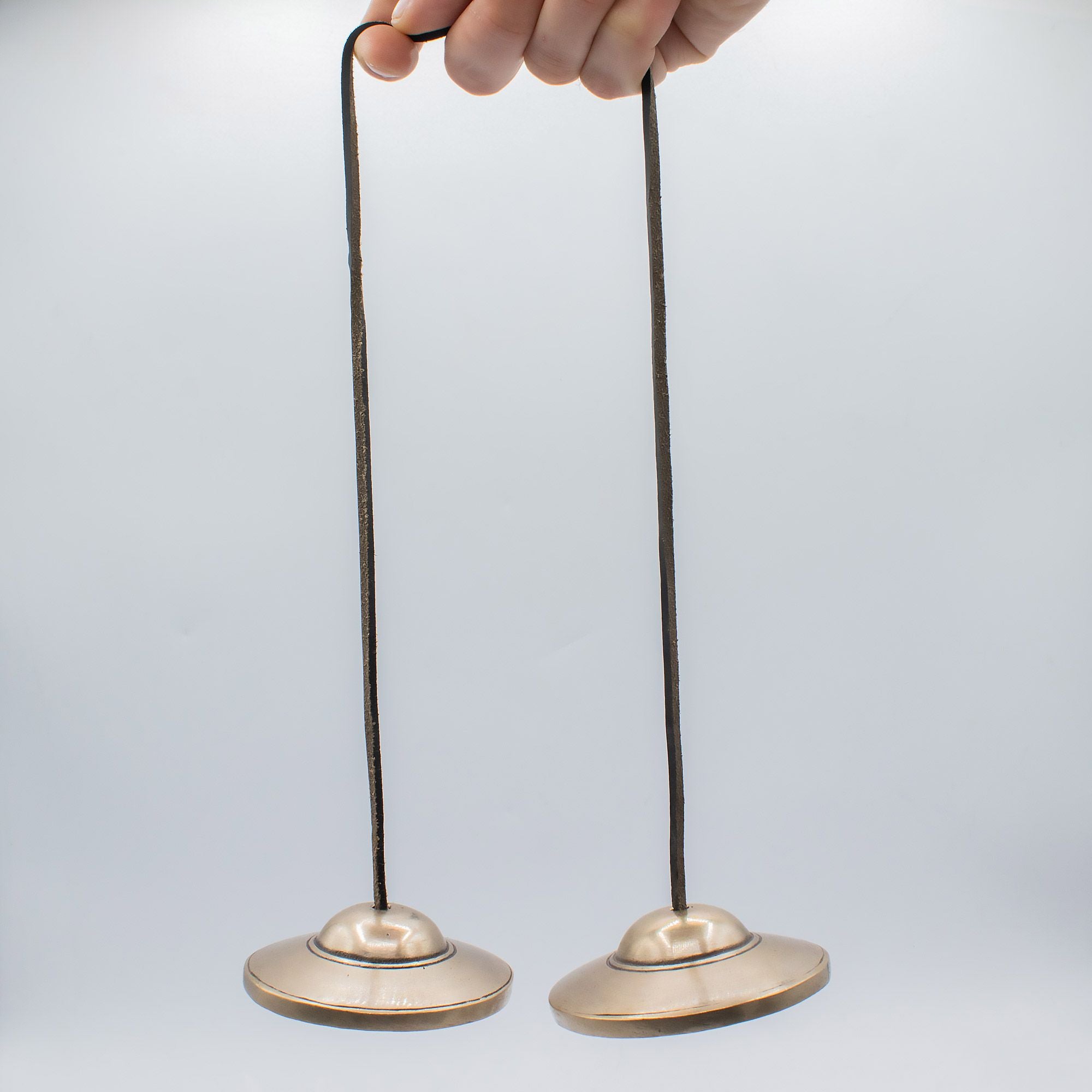 Paire de cymbales tibétaines en laiton de 7,5 cm
