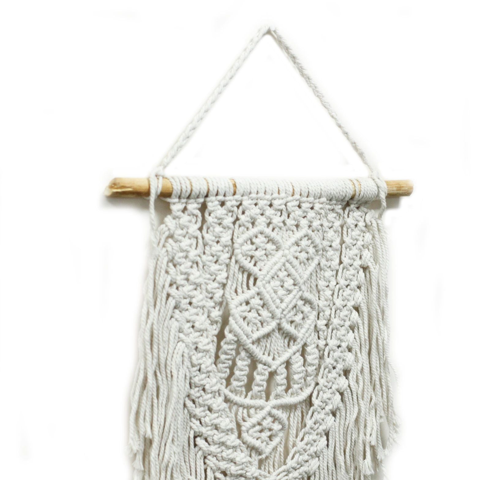Décoration murale en macramé – Coton naturel - Abondance Démesurée