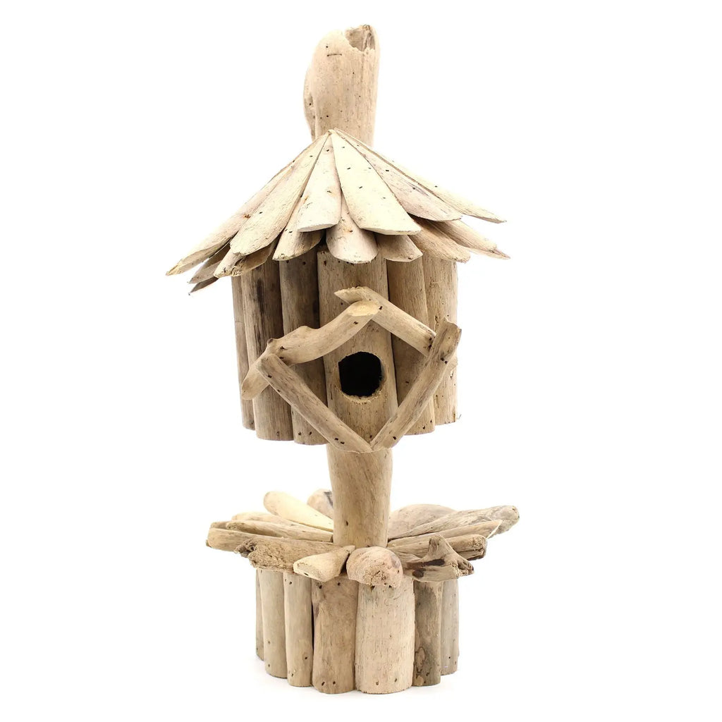 Driftwood Birdbox - On Stand AWGifts Dropship