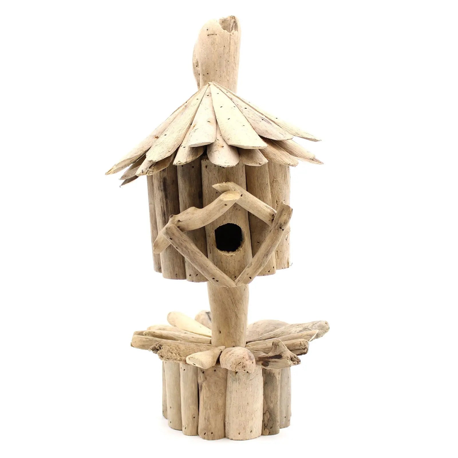 Driftwood Birdbox - On Stand AWGifts Dropship