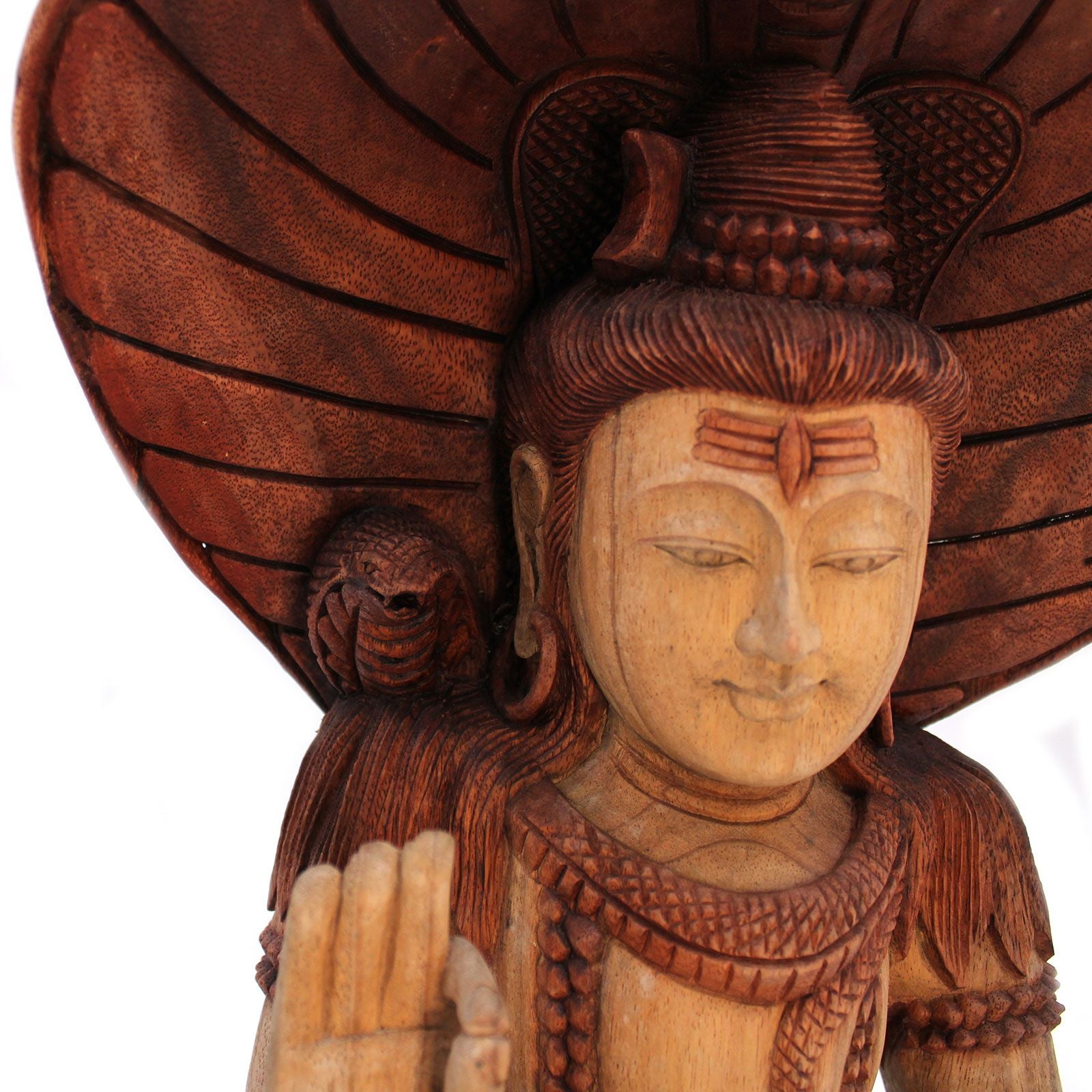Statue de Shiva sculptée à la main – avec Cobra – 50 cm