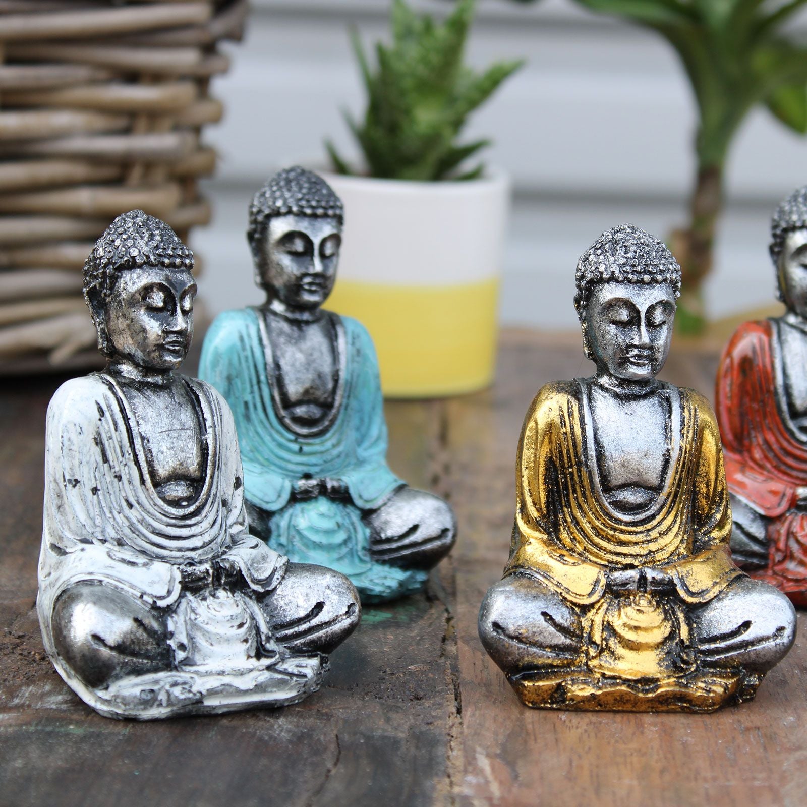 Bouddha Miniature Argenté - Couleurs Assorties