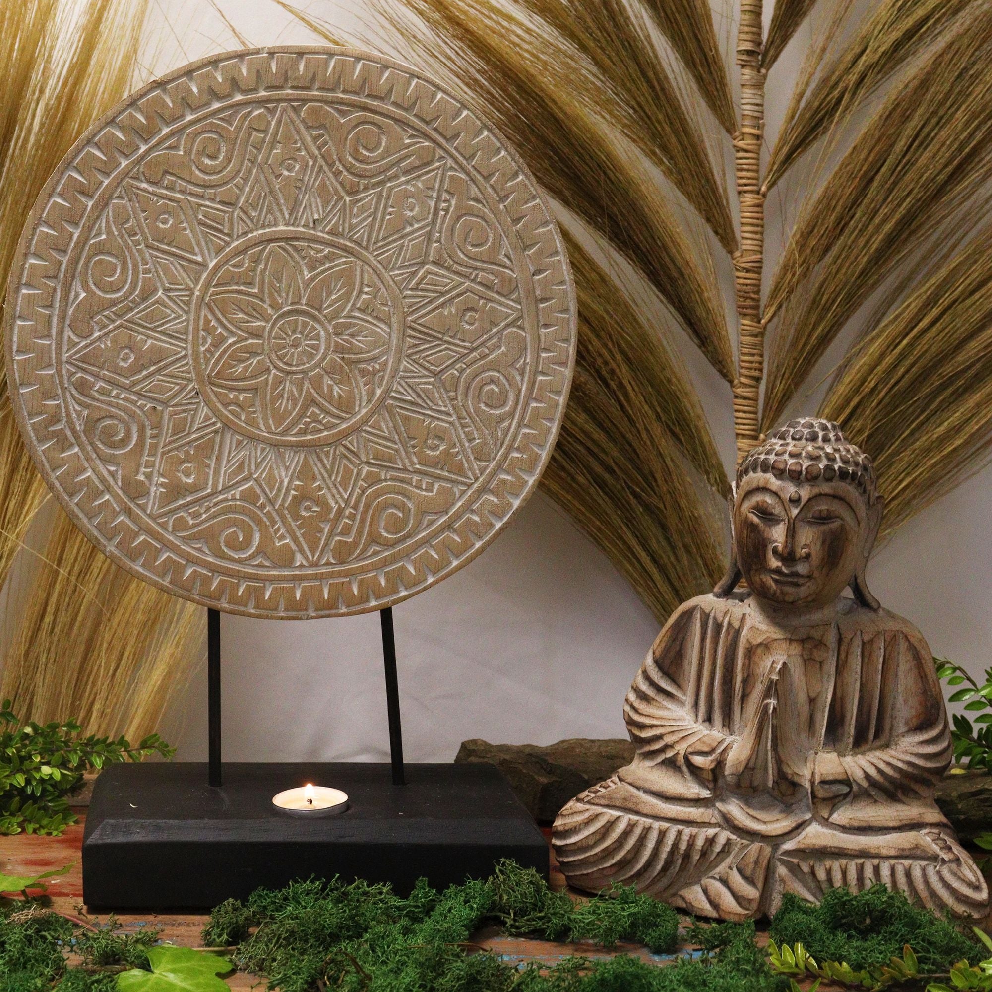Ensemble Feng Shui Bouddha – Mandala Naturel (2 modèles)