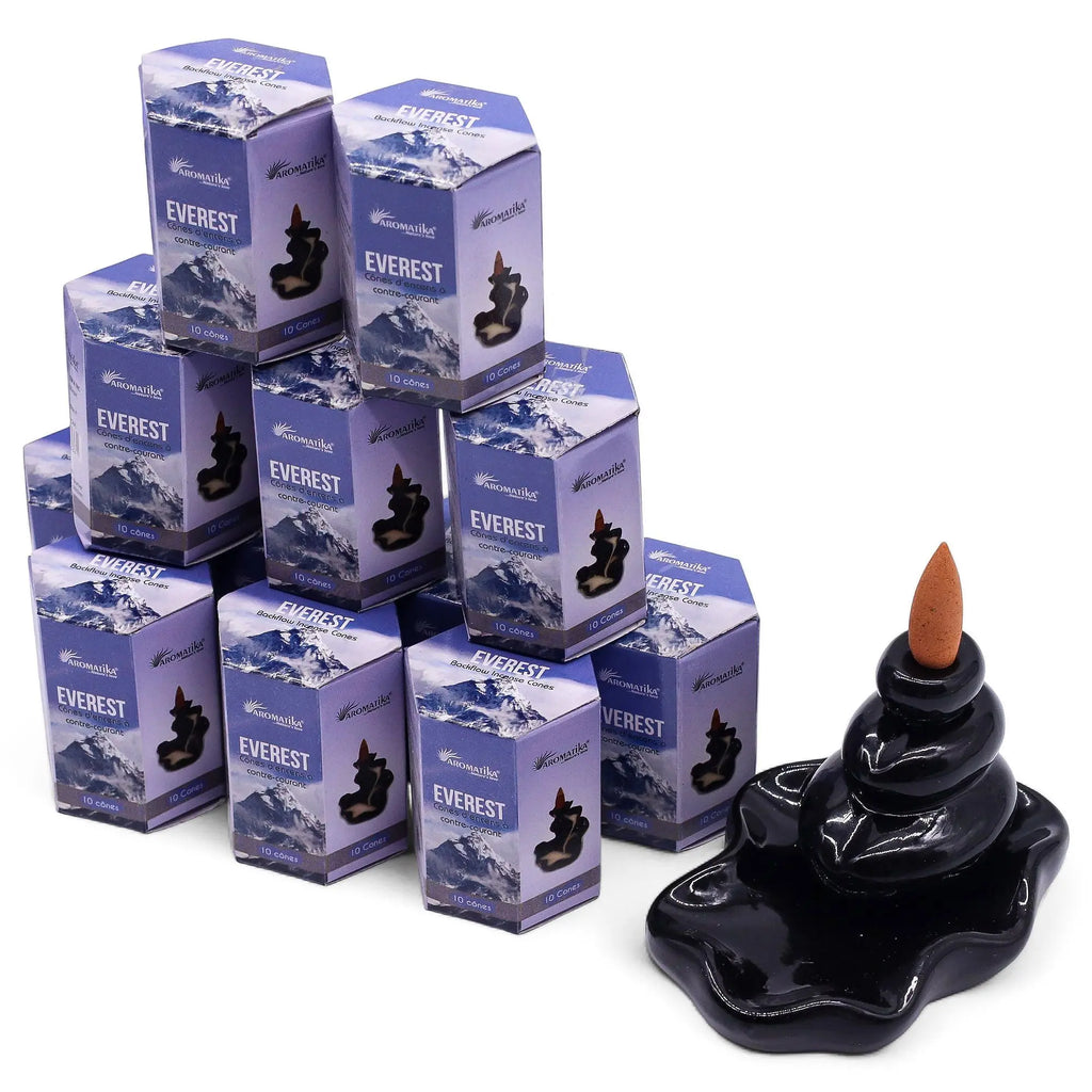 Encens à reflux Everest – Cônes backflow pour brûleur d’encens cascade (10 pièces) AWGifts Dropship
