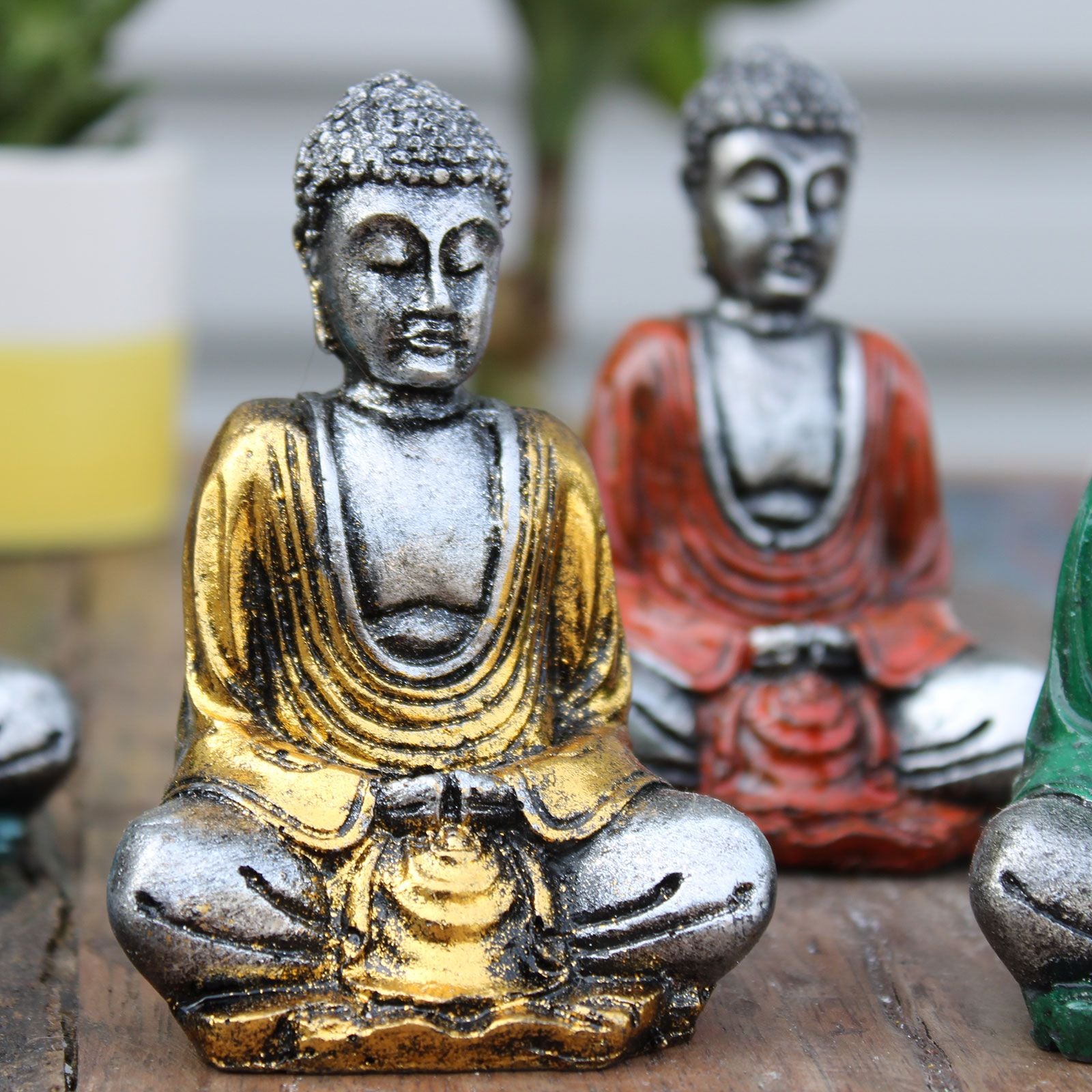 Bouddha Miniature Argenté - Couleurs Assorties