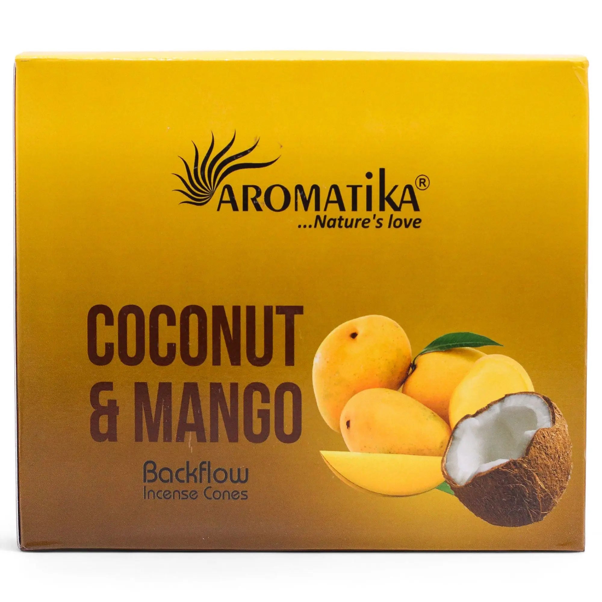 Encens à reflux Coco &amp; Mangue – Cônes backflow pour brûleur d’encens cascade (10 pièces) AWGifts Dropship