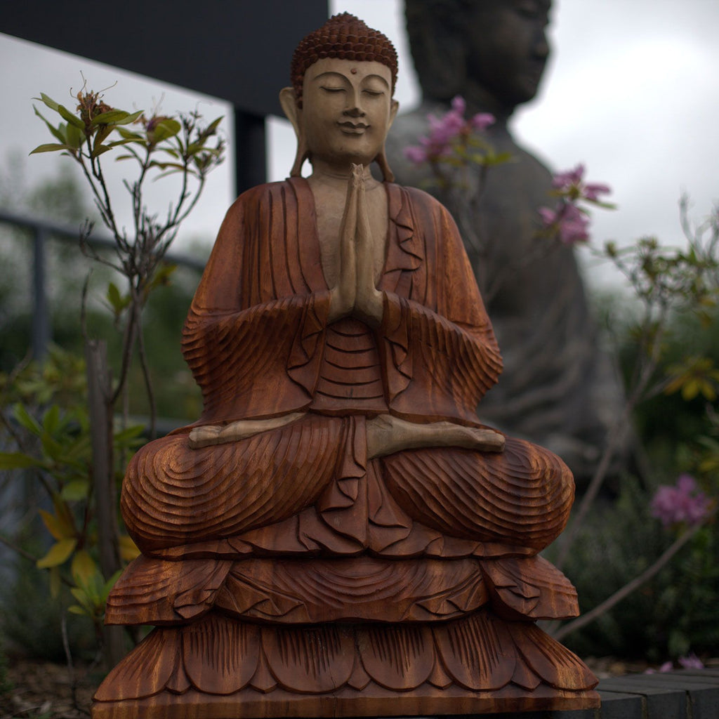 Statue de Bouddha Sculptée à la Main – 80 cm Namasté