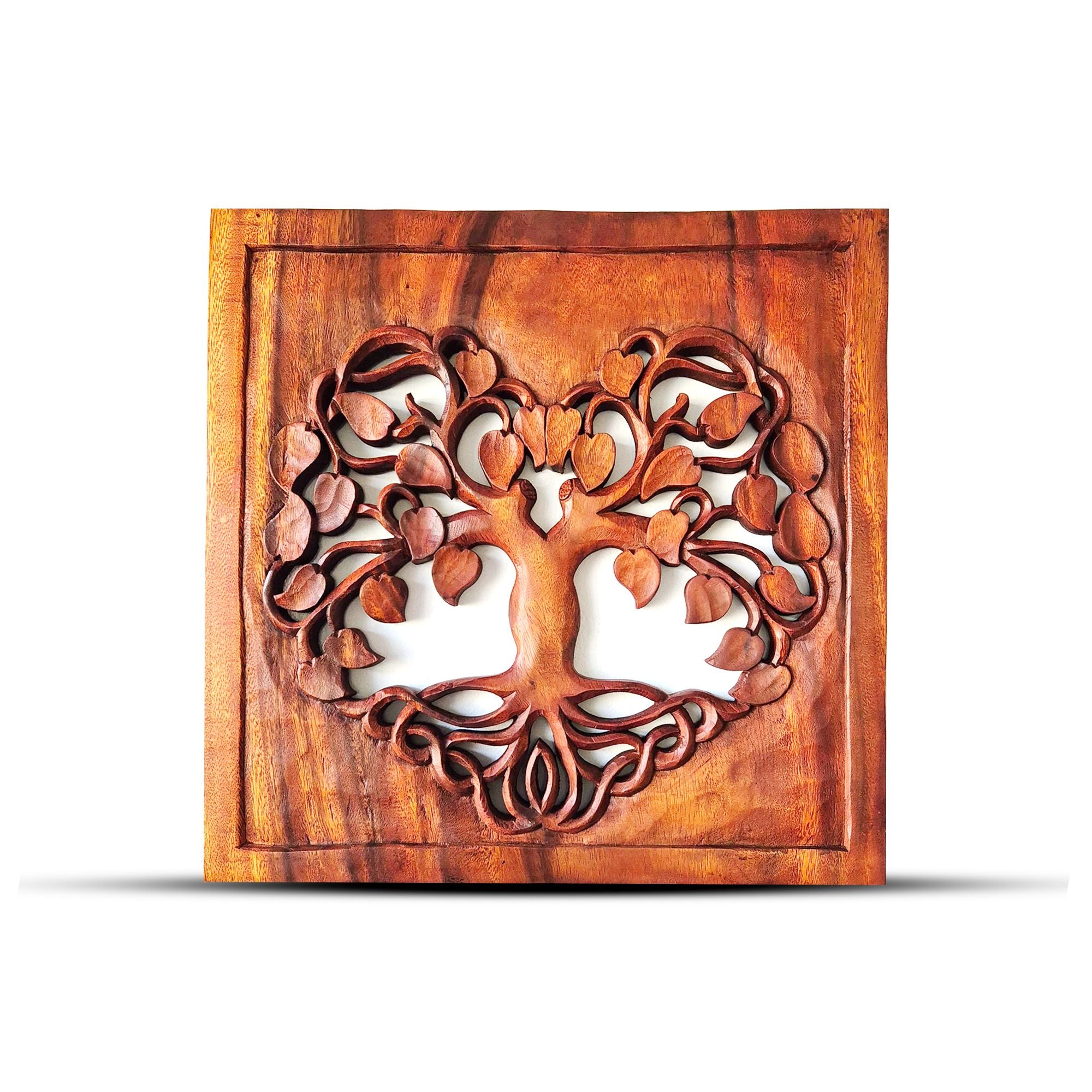 Panneau Arbre de Vie – Cœur – 40 × 40 cm