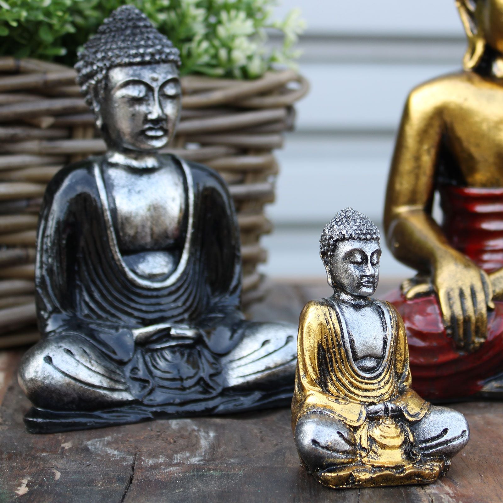 Bouddha Miniature Argenté - Couleurs Assorties