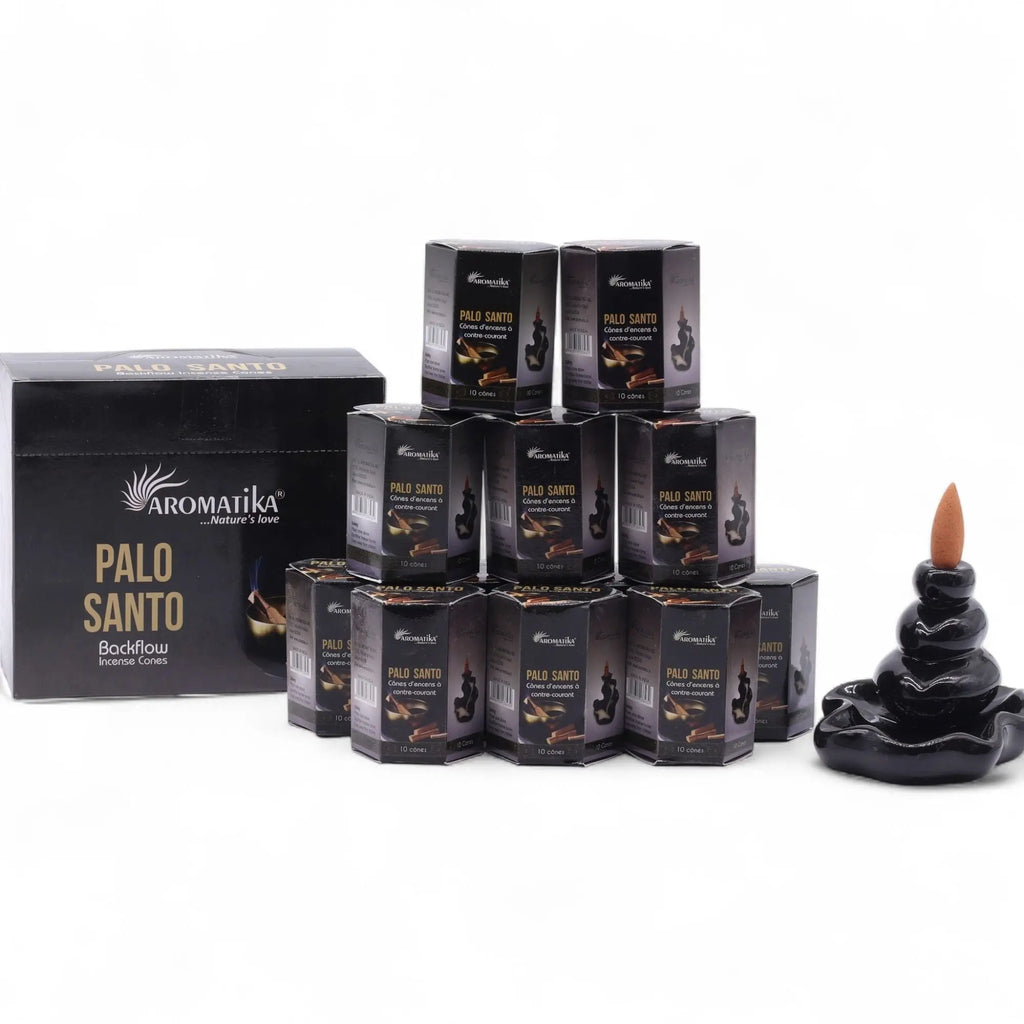 Encens à reflux Palo Santo – Cônes backflow pour brûleur d’encens cascade (10 pièces) AWGifts Dropship