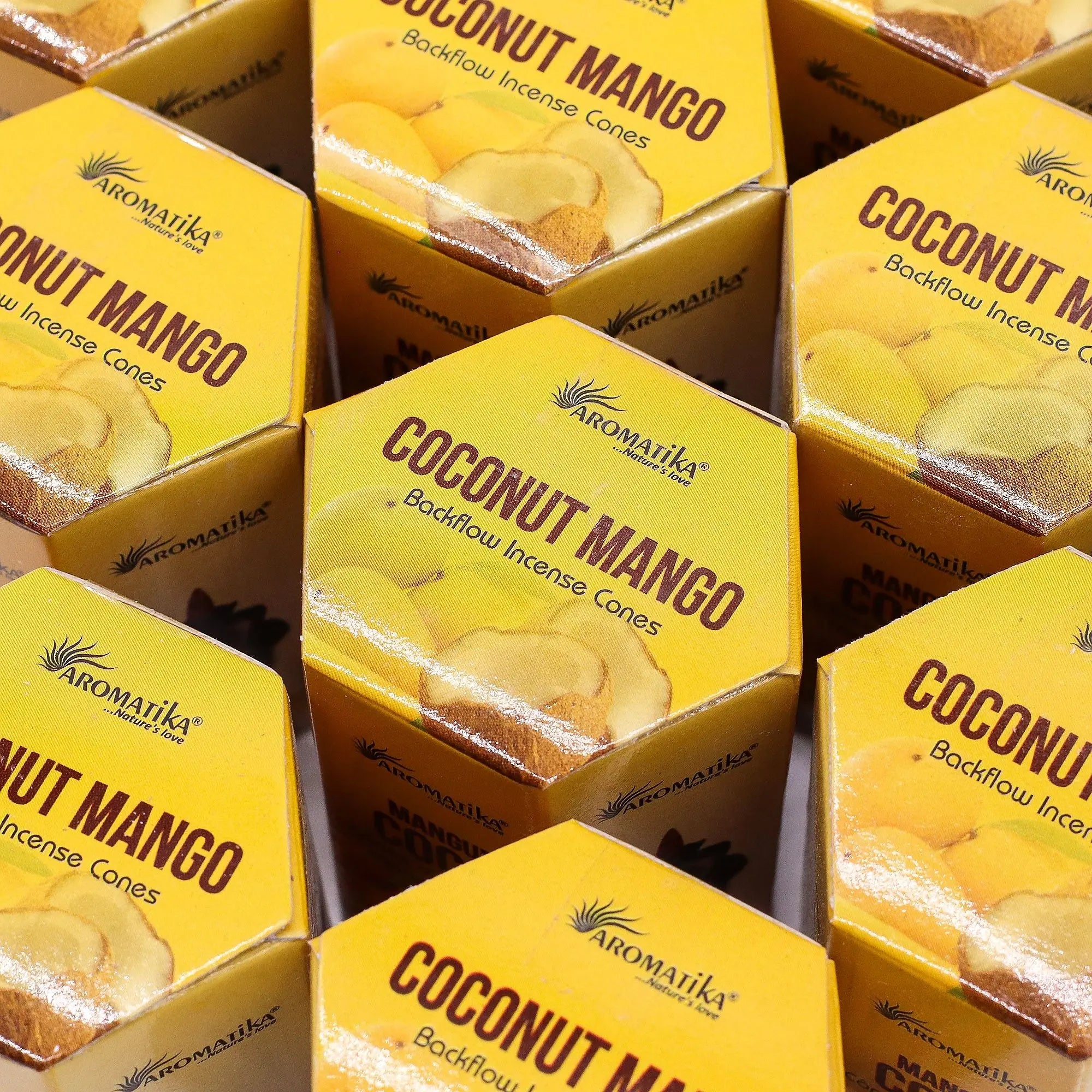 Encens à reflux Coco &amp; Mangue – Cônes backflow pour brûleur d’encens cascade (10 pièces) AWGifts Dropship