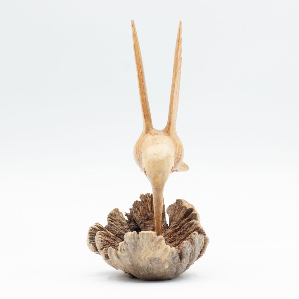 Sculpture colibri en bois parasite artisanale faite main