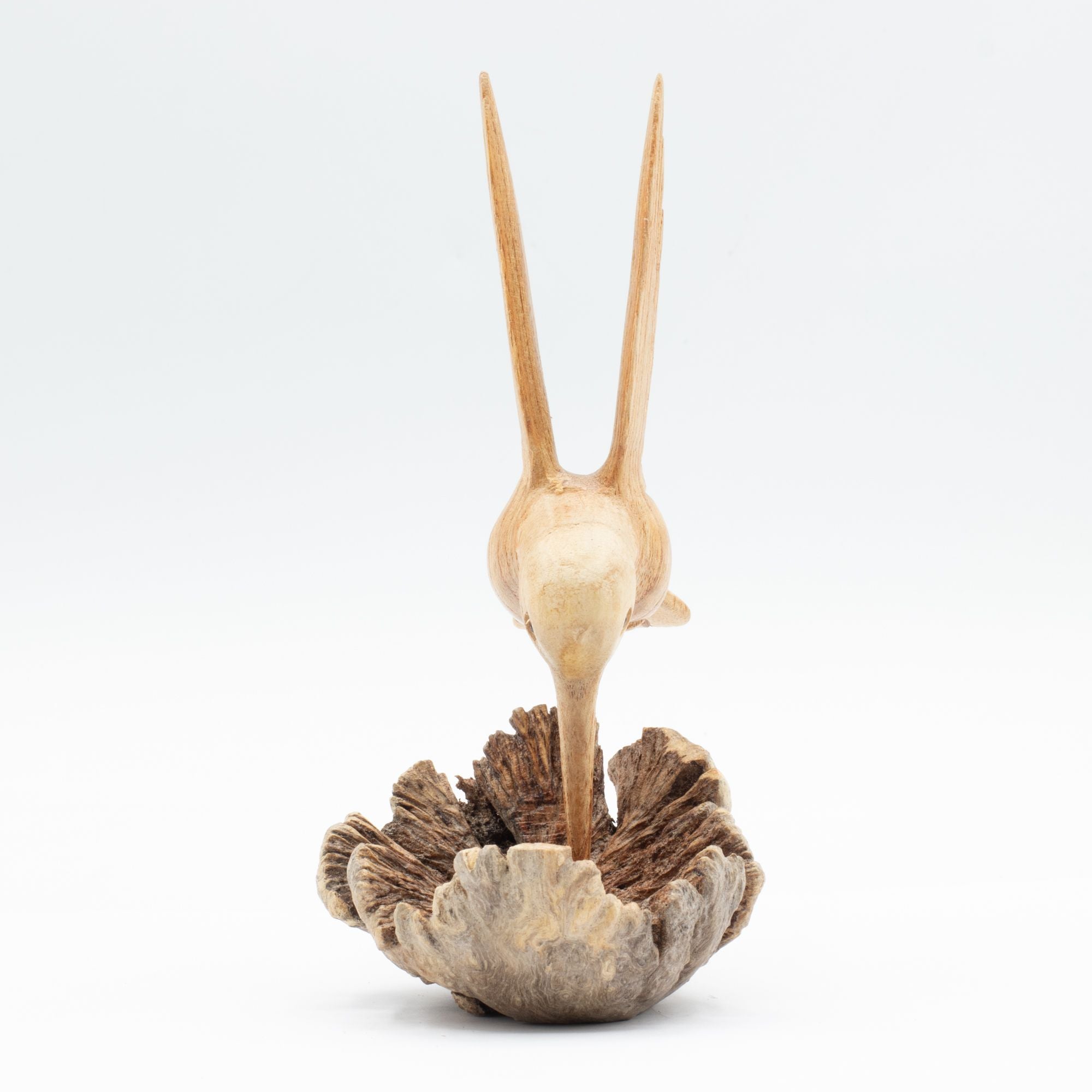 Sculpture colibri en bois parasite artisanale faite main
