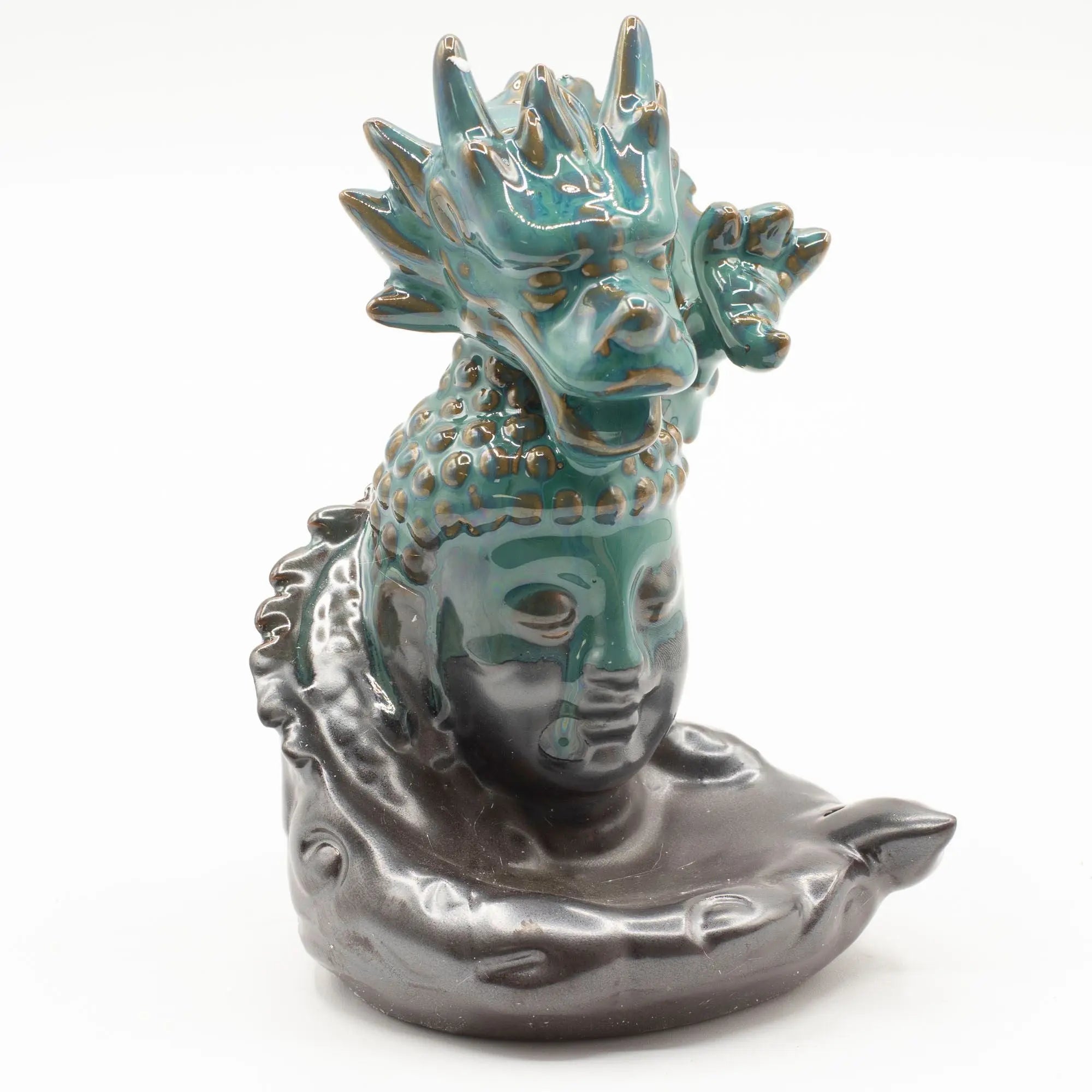 Brûleur d’encens à reflux Dragon et Bouddha – Fontaine d’encens cascade en céramique AWGifts Dropship
