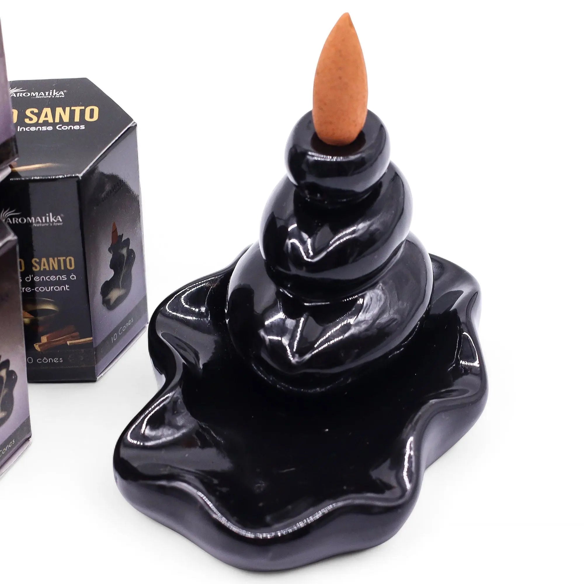 Encens à reflux Palo Santo – Cônes backflow pour brûleur d’encens cascade (10 pièces) AWGifts Dropship