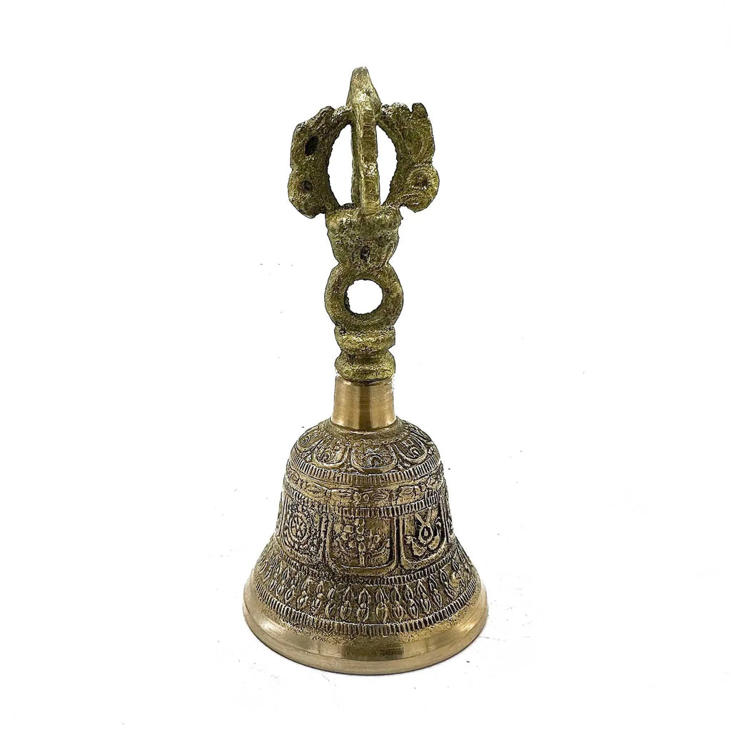 Cloche tibétaine Tingsha en laiton – Cloche de méditation bouddhiste 11,5 cm AWGifts Dropship
