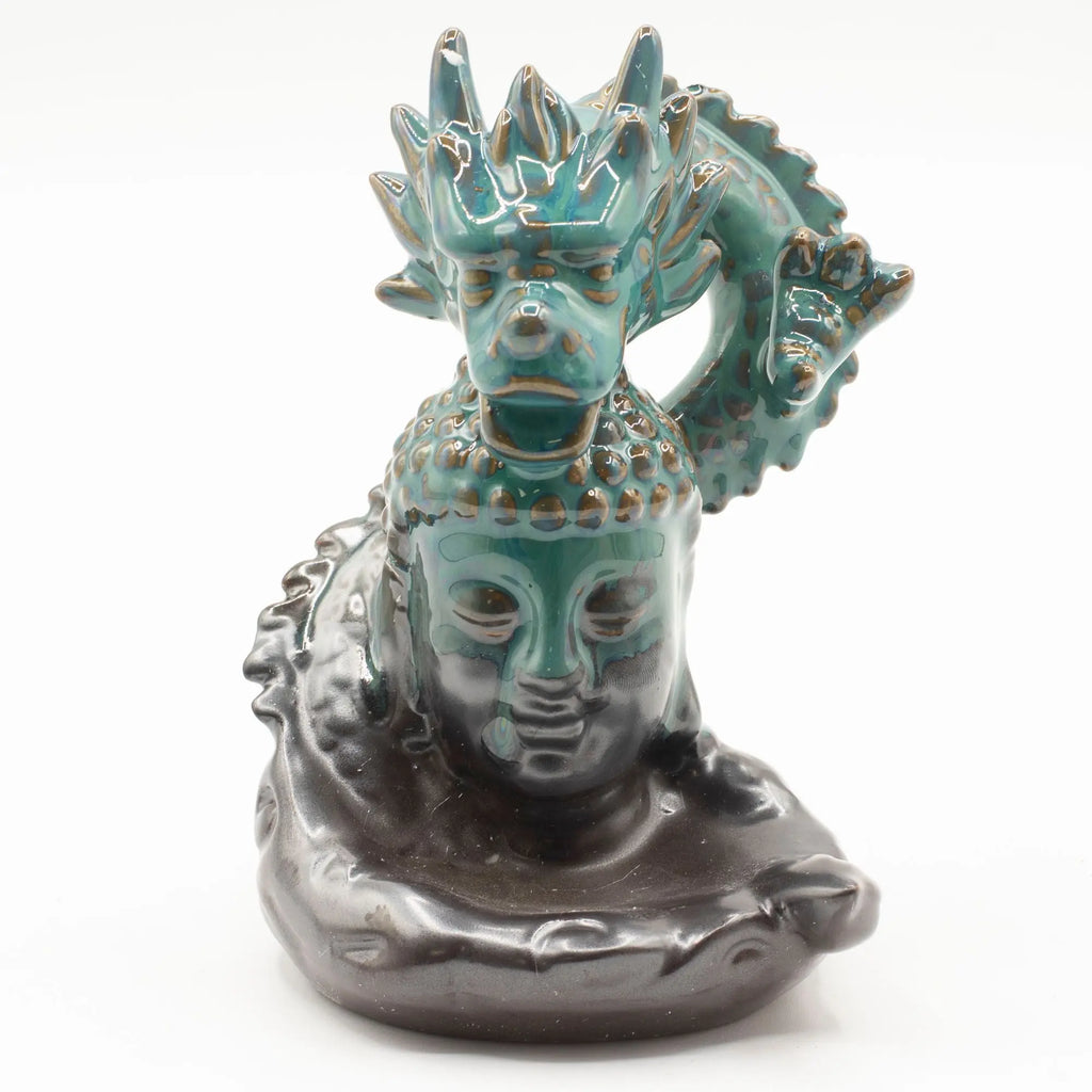 Brûleur d’encens à reflux Dragon et Bouddha – Fontaine d’encens cascade en céramique AWGifts Dropship
