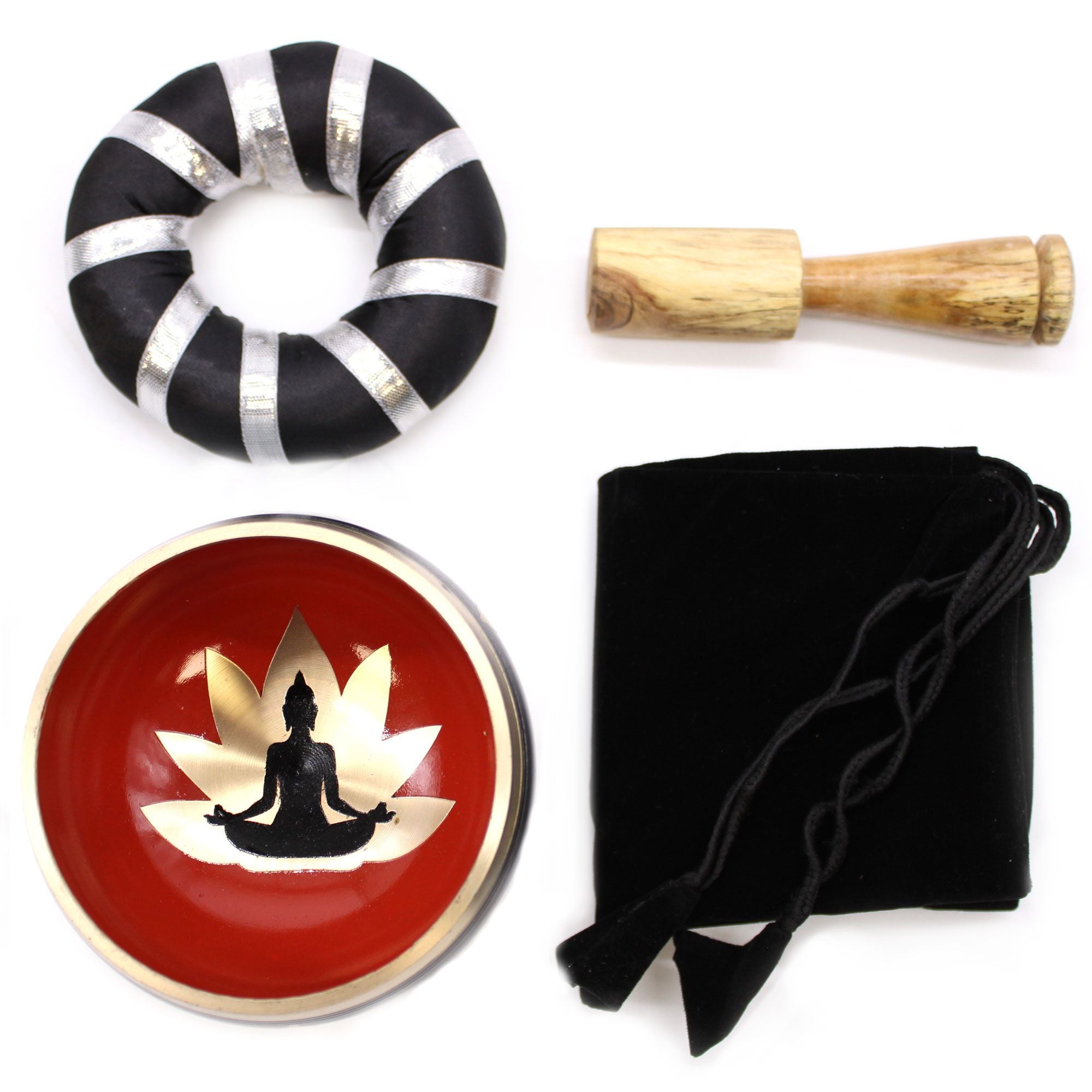 Ensemble de bols chantants - Noir/Orange 10,7 cm