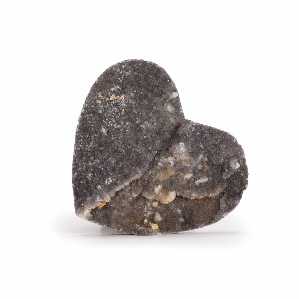 Black Calcite Heart – 7 cm Natural Stone Decor Sculpture