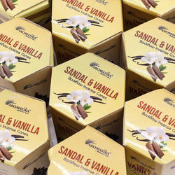 Tămâie cu reflux Lemn de santal & Vanilie – Conuri backflow pentru arzător de tămâie tip cascadă (10 bucăți) AWGifts Dropship